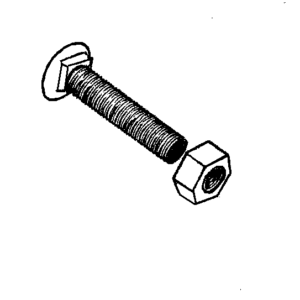 3/8x2 1/2 Carriage Bolt with Nut