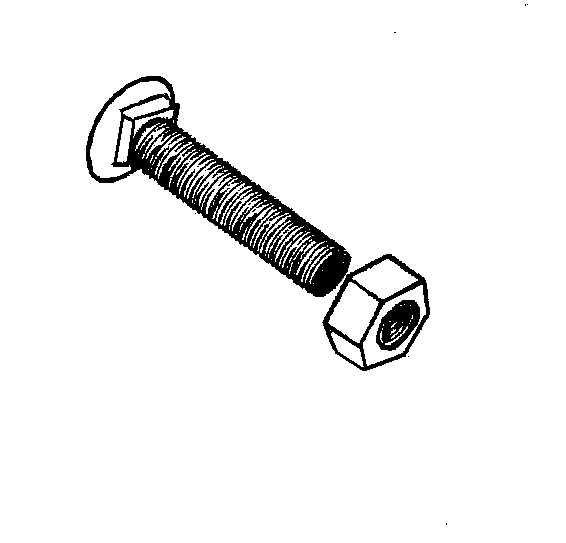 3/8x2 1/2 Carriage Bolt with Nut